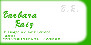 barbara raiz business card